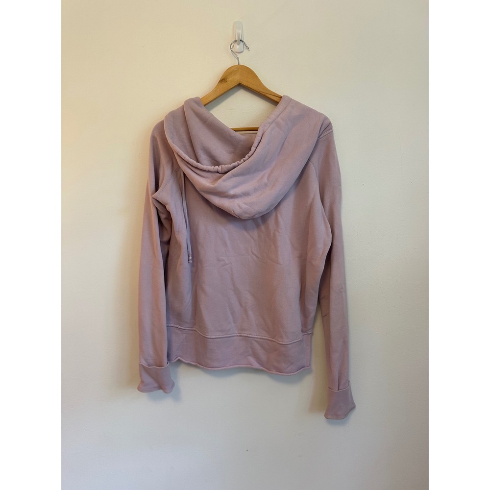 Nili Lotan Janie Cotton French Terry Hoodie in Dusty Rose Pink | Size Small - Picture 3 of 7